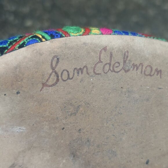 Sam Edelman Felicia Embroidered Patchwork Ballet Flats Size 17 - Picture 6 of 13